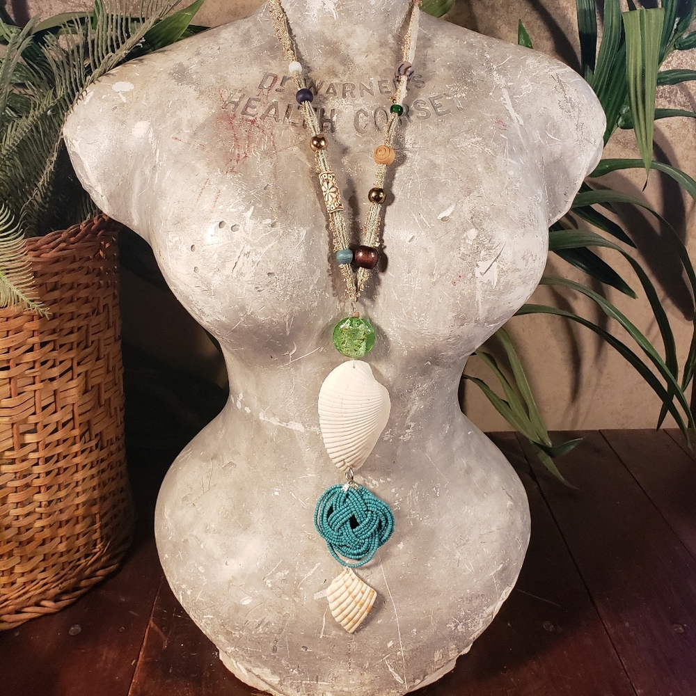 Gypsy Mermaid original boho shell necklace
